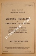 Book cover of Working Timetable of Conditional Train Services - Section PJ - Swindon and Swansea; Awre and Severn Tnl. Jn; Craven Arms and Newport; Swansea and West Wales, 2 May to 2 October 1977 by British Railways Western Region